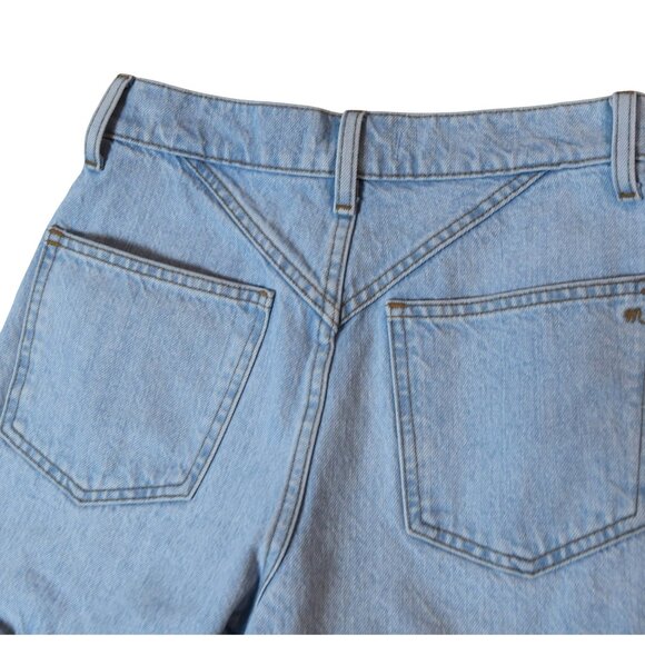 Madewell The Mom Jean Shorts Women’s Size 24 Light Wash High Rise Double Button - Picture 2 of 8